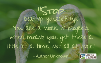 Stop beating yourself up