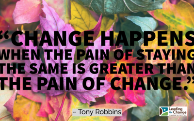 When the pain of change is fading