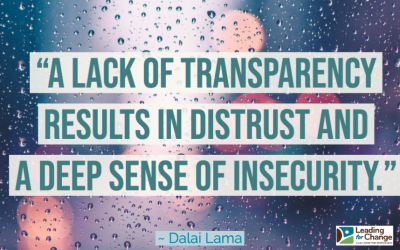 Transparency and trust go hand-in-hand