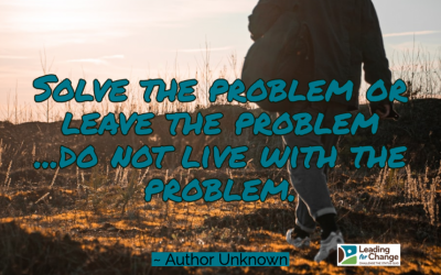Stop creating problems for yourself