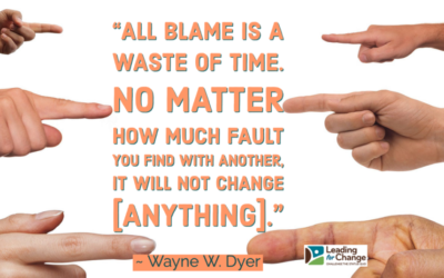 Blame will not change anything