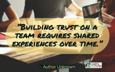 Building trust in a team takes time