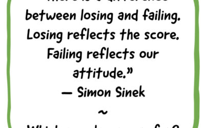 The difference between losing and failing