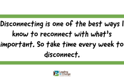 When was the last time you disconnected?