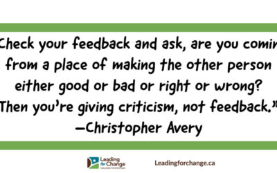Are you giving feedback or criticism?