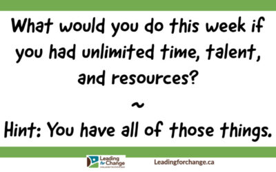 What will you do with your week?