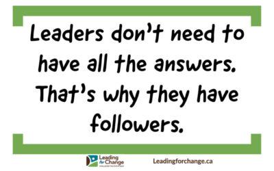 Do leaders need to have all the answers?
