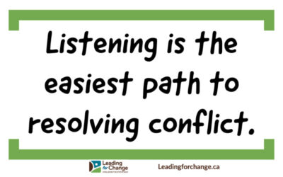 The path to conflict resolution