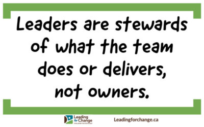 Leaders don’t own the outcome