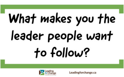 People follow leaders for a reason