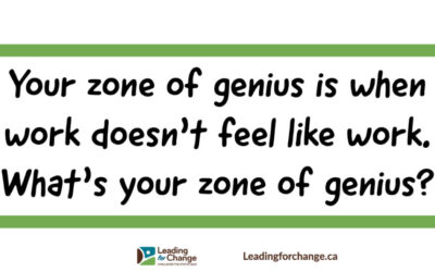 What’s your zone of genius?