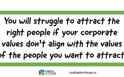 Align your corporate values to attract the right people