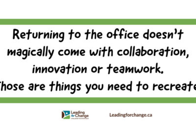 Returning to the office takes work