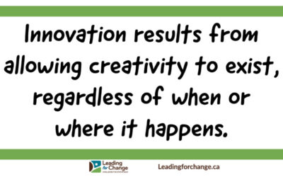 You can’t prescribe a time and place for innovation to happen