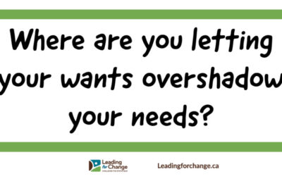 Know your wants and needs