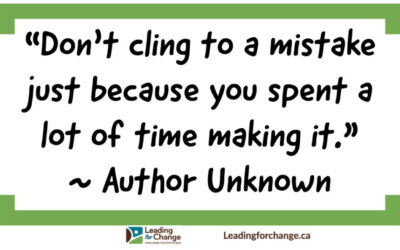 Let go of your mistakes