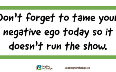 Tame your negative ego