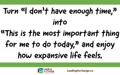 You have all the time you need