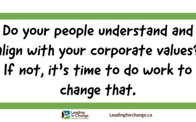 Do your people align with your corporate values?