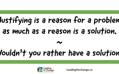 Justifying doesn’t make the problem go away