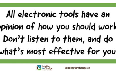 Don’t let the tools run the show