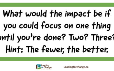 Stop trying to do so much