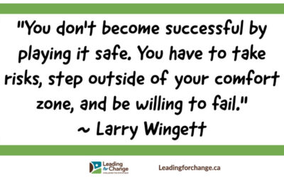 Success means taking risks along the way