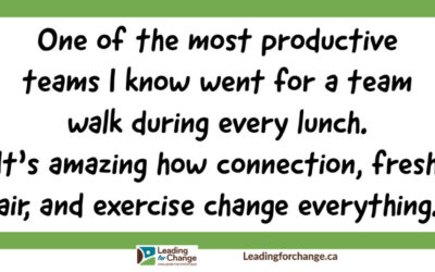 Go for a walk with your team