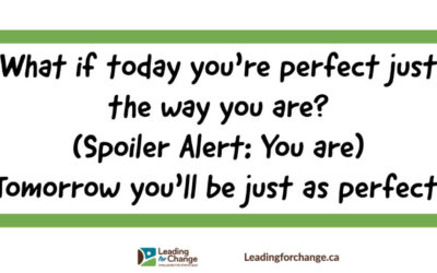 Stop worrying whether you’re getting it right