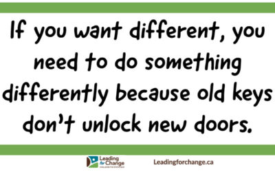What are you going to do differently?