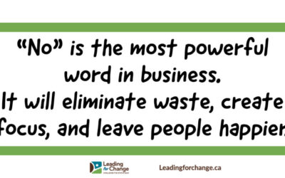 What do you need to say “No” to today?