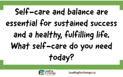What self-care do you need?