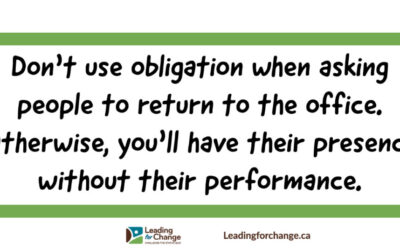 Obligation is an unproductive mindset