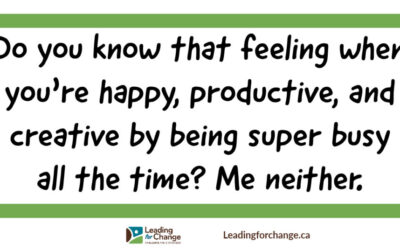 The feeling of being super busy