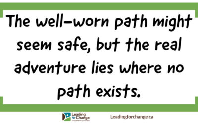 Don’t walk the easy path