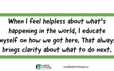 When you feel helpless about world events