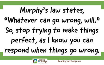 Don’t let Murphy stop you