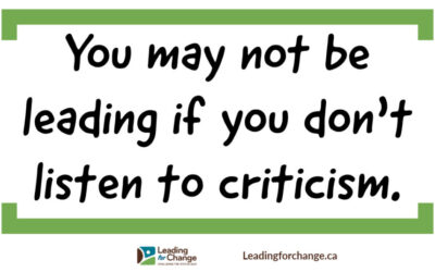 Leadership and criticism