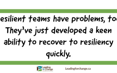 Resilient teams have problems